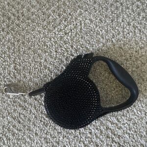 Retractable Black Studded Leash